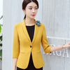 Abrigo Mujer Women Formal Blazer OL Slim Half Sleeve Jacket Business Office Ladies Jaqueta Feminina