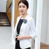 Abrigo Mujer Women Formal Blazer OL Slim Half Sleeve Jacket Business Office Ladies Jaqueta Feminina