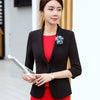 Abrigo Mujer Women Formal Blazer OL Slim Half Sleeve Jacket Business Office Ladies Jaqueta Feminina