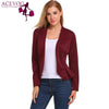 Slim Fit Casual  Women Blazer Jacket V-Neck Long Sleeve Open Front Solid Fashion Blazer Feminino Ladies Coat jackets