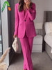 Adherebling 2023 Casual Traf Woman Blazer Office Lady Single Button Long Sleeve Jacket Pink Coat Chic Elegant