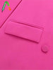 Adherebling  2023 Spring Woman Traf Jacket Notched Collar Sleeveless Double Breasted Cloak Blazer Pink Cape Coat Chic Top