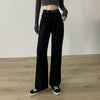 Adjust Waist Jeans Women Solid Retro Slim Mopping Designer Young Oversize Ulzzang Leisure Daily Fashionable College Students Hot