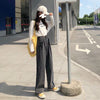 Adjust Waist Jeans Women Solid Retro Slim Mopping Designer Young Oversize Ulzzang Leisure Daily Fashionable College Students Hot