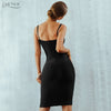 2022 New Summer Women Bandage Dress Red Black Sexy V Neck Sleeveless Hollow Out Luxury Club Celebrity Party Dress Vestidos