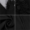 2022 New Summer Women Bodycon Bandage Dress Sexy Black V-Neck Ruffles Mesh Backless Vestidos Celebrity Evening Party Dress