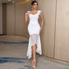 Adyce 2023 Spaghetti Strap Lace Sleeveless Party Bandage Dress Sexy Women Green Midi Bodycon Celebrity Runway Club Dress