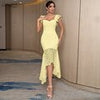 Adyce 2023 Spaghetti Strap Lace Sleeveless Party Bandage Dress Sexy Women Green Midi Bodycon Celebrity Runway Club Dress