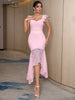 Adyce 2023 Spaghetti Strap Lace Sleeveless Party Bandage Dress Sexy Women Green Midi Bodycon Celebrity Runway Club Dress