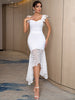 Adyce 2023 Spaghetti Strap Lace Sleeveless Party Bandage Dress Sexy Women Green Midi Bodycon Celebrity Runway Club Dress
