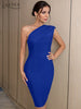 Adyce 2023 Summer Black One Shoulder Bandage Dress Women Sexy Sleeveless Bodycon Club Celebrity Evening Party Dress Vestidos