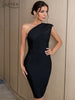 Adyce 2023 Summer Black One Shoulder Bandage Dress Women Sexy Sleeveless Bodycon Club Celebrity Evening Party Dress Vestidos