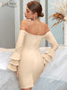 Adyce 2023 Summer Butterfly Long Sleeve Bandage Dress Women Sexy Off Shoulder Celebrity Evening Runway Bodycon Party Dresses
