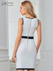 Adyce 2023 Summer Club Bodycon Bandage Dress Women Sexy Sleeveless Tank Buttons Mini Patchwork Celebrity Evening Party Dress