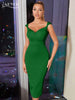 Adyce 2023 Summer Women's Dress Sexy V Neck Tank Sleeveless Celebrity Elegant Evening Midi Club Party Dress Outfits