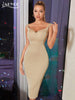Adyce 2023 Summer Women's Dress Sexy V Neck Tank Sleeveless Celebrity Elegant Evening Midi Club Party Dress Outfits