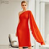Adyce 2023 Summer One Shoulder Bodycon Bandage Dress Sexy Sleeveless Strapless Midi Celebrity Evening Runway Party Dress