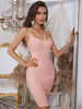 Adyce 2023 Summer Spaghetti Strap Bandage Dress For Women Sexy Striped Sleeveless Night Club Party Runway Bodycon Slip Dress