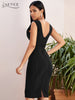 Adyce 2023 Summer Tank Bodycon Bandage Dress Women Sexy Sleeveless Lace V Neck Club Celebrity Evening Party Dresses Vestidos