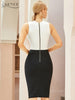Adyce 2023 Summer Tank Bodycon Club Bandage Dress Women Sexy Sleeveless Black Lace Midi Celebrity Evening Runway Party Dress