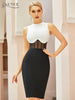 Adyce 2023 Summer Tank Bodycon Club Bandage Dress Women Sexy Sleeveless Black Lace Midi Celebrity Evening Runway Party Dress