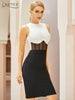 Adyce 2023 Summer Tank Bodycon Club Bandage Dress Women Sexy Sleeveless Black Lace Midi Celebrity Evening Runway Party Dress
