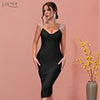 Adyce 2023 Summer Tassels Bandage Dress Women Sexy Spaghetti Strap Fringe Midi Celebrity Runway Evening Party Dress Vestidos
