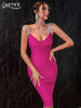 Adyce 2023 Summer Tassels Bandage Dress Women Sexy Spaghetti Strap Fringe Midi Celebrity Runway Evening Party Dress Vestidos