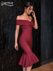 Adyce 2023 Summer White Off Shoulder Women Bodycon Bandage Dress Sexy Short Sleeve Celebrity Evening Runway Club Party Dress