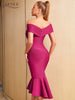 Adyce 2023 Summer White Off Shoulder Women Bodycon Bandage Dress Sexy Short Sleeve Celebrity Evening Runway Club Party Dress