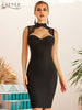 Adyce 2023 Summer Women Black Lace Bandage Dress Sexy White Backless Hollow Out Midi Celebrity Evening Runway Party Dresses