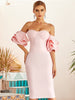 Adyce 2023 Summer Women Blue Off Shoulder Bodycon Bandage Dress Sexy Butterfly Short Sleeve Celebrity Runway Party Dress