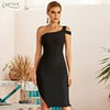 Adyce 2023 Summer Women One Shoulder Bandage Dress Sexy Sleeveless Black Bodycon Club Celebrity Runway Party Dress Vestidos