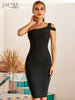 Adyce 2023 Summer Women One Shoulder Bandage Dress Sexy Sleeveless Black Bodycon Club Celebrity Runway Party Dress Vestidos