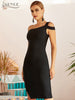 Adyce 2023 Summer Women One Shoulder Bandage Dress Sexy Sleeveless Black Bodycon Club Celebrity Runway Party Dress Vestidos