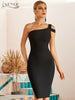 Adyce 2023 Summer Women One Shoulder Bandage Dress Sexy Sleeveless Black Bodycon Club Celebrity Runway Party Dress Vestidos