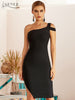 Adyce 2023 Summer Women One Shoulder Bandage Dress Sexy Sleeveless Black Bodycon Club Celebrity Runway Party Dress Vestidos