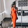 Adyce 2023 Summer Women Sleeveless Bandage Dress Sexy Spaghetti Strap Orange Bodycon Evening Runway Club Party Dress Vestido