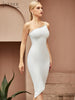 Adyce 2023 Summer Women Sleeveless Bandage Dress Sexy Spaghetti Strap Orange Bodycon Evening Runway Club Party Dress Vestido