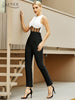 Adyce 2023 Summer Women's Bandage Jumpsuits Club Black And White Lace Sleeveless & Long Pants Lady Bodycon Jumpsuits