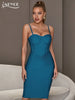 Adyce 2023 Summer Spaghetti Strap Bandage Dress For Women Sexy Sleeveless Night Club Evening Party Soild Bodycon Dresses