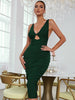 Adyce 2023 Summer Lady Hollow Out Bandage Dres Sexy Tank Sleeveless V Neck Midi Draped Celebrity Evening Night Club Party Dress