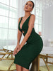 Adyce 2023 Summer Lady Hollow Out Bandage Dres Sexy Tank Sleeveless V Neck Midi Draped Celebrity Evening Night Club Party Dress