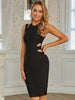 Adyce 2023 Summer Women Black Tank Sleeveless Wrap Bandage Dress Sexy Hollow Out Mini Lady Celebrity Club Evening Party Dresses