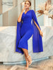 Adyce Autumn Long Sleeve Women's Dress Sexy V Neck Midi Blue Night Club Evening Elegant Office Lady Party Dress Outfits