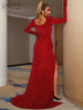 Adyce Autumn Winter Long Sleeve Evening Club Velvet Dress For Women Sexy V Neck Floor Length Celebrity Runway Party Maxi Dresses