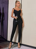 Adyce Black Bandage Jumpsuits For Women Sexy Spaghetti Srap V Neck Sleeveless & Full Pants Club Party Bodycon Rompers Jumpsuits