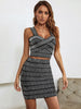 Adyce Black Beading Bandage 2 Two Pieces Sets For Women Sexy Tank Sleeveless Tops & Mini Skirts Elegant Club Party Outfits Sets