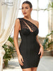 Adyce Black Lace Women's Dress 2023 Summer Sexy Tank  Sleeveless One Shoulder Elegant Celebrity Night  Party Wear Dress Vestidos