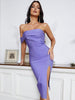 Adyce Evening Sexy One Shoulder Bandage Dress For Women Summer Elegant Violet Midi Club Celebrity Birthday Outwear Party Dresses
